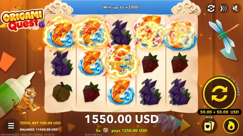 Origami Quest - storvinst i grundspelet